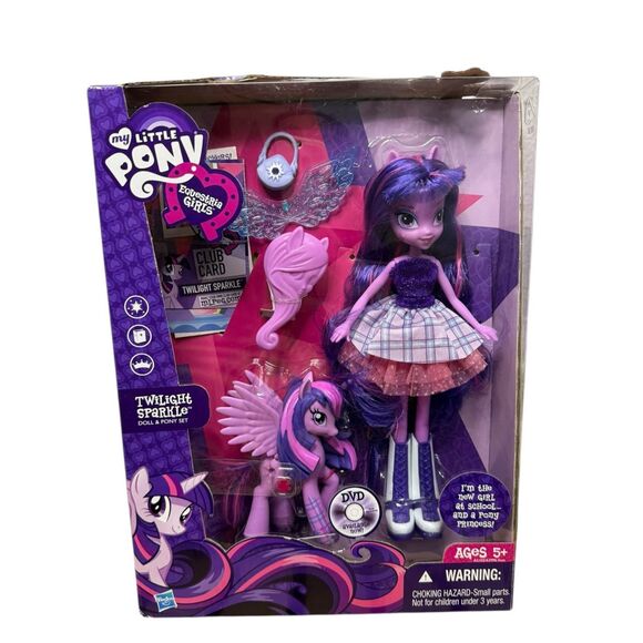 My Little Pony Equestria Girls Twilight Sparkle Doll & Pony Set Retired 2013 NEW - Picture 1 of 5